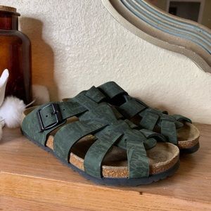 Green patterned Papillo Birkenstock Sandals